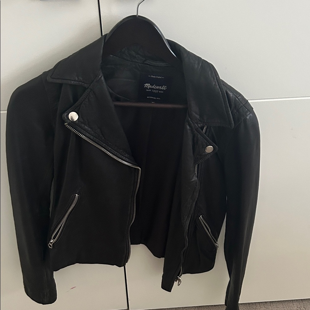 Madewell Black Leather Moto Jacket